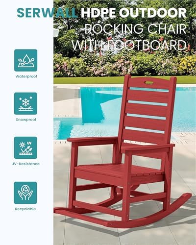 SERWALL HDPE Outdoor Rocking Chair - Image 4