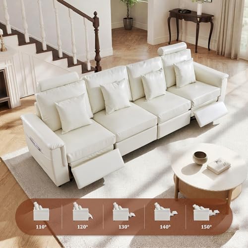 ORRD Power Reclining Sectional Sofa, Electric Loveseat Recliner - Image 5
