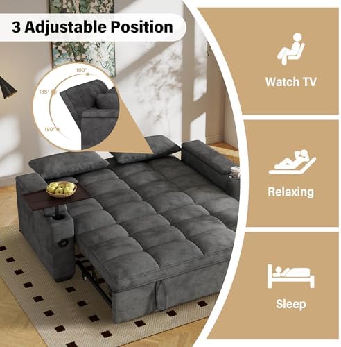 65'' Sleeper Sofa Pull Out Couches - Image 6