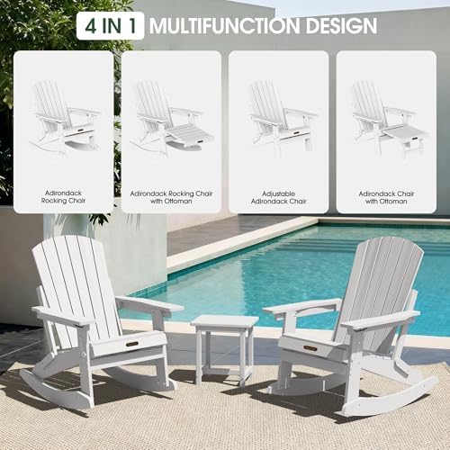 4-in-1 Adirondack Rocking Chair, - Image 6