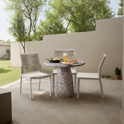 Meridian Furniture 700Brown-T Cosenza Collection Art Deco 36" Indoor/Outdoor - Image 2