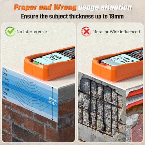 RDINSCOS Pinless Moisture Meter, 6 Modes - Image 6
