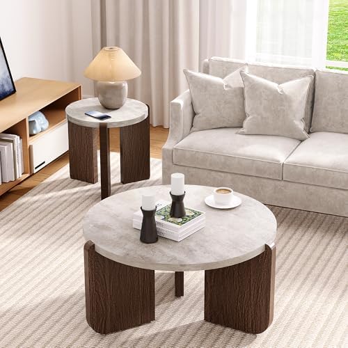 SUNBURY Modern Round Coffee Table - Image 4