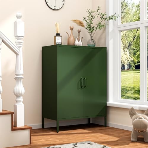 Metal Locker Cabinet, 3 Tier Modern Storage Freestanding Sideboard - Image 5