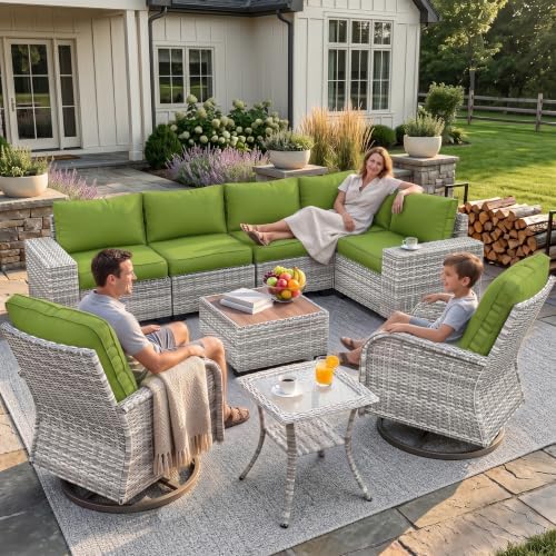 Outdoor Patio Furniture Set PE Wicker Rattan Outdoor Sectional Sofa by MuphyersPatioFurniture