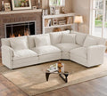 ELUCHANG 114" Oversized Modular Sectional Sofa, Comfy Chenille Cloud Couch by ELUCHANG