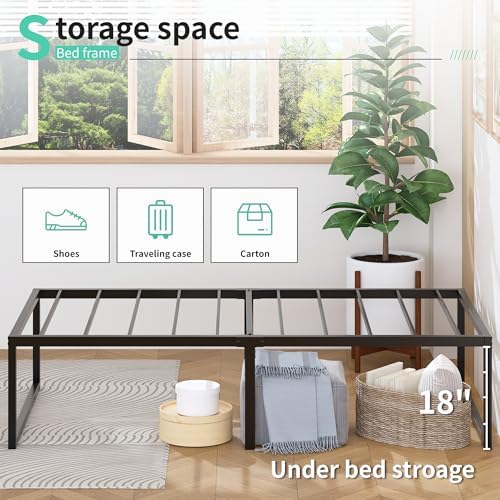 Lutown-Teen 18 Inch Twin Bed Frames - Image 3