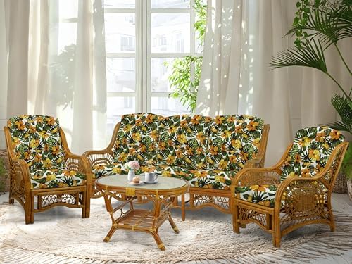 Malibu Lounge Three-Seater Sofa Natural Rattan Wicker Handmade Design - Image 5