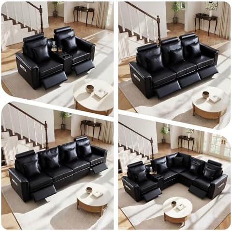 ORRD Modern Faux Leather Sofa Armrest Backrest - Image 4