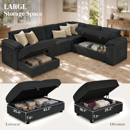Xbrigh 108" Modular Sectional Sleeper Sofa - Image 5