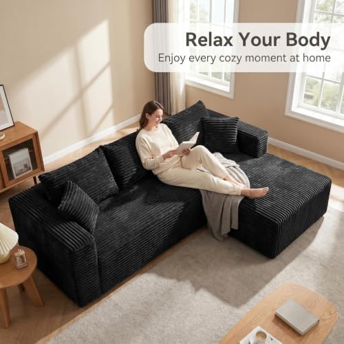 93" Boneless Couch, Modular Sectional Sofa - Image 4
