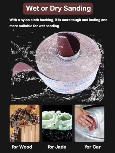 Emery Cloth Roll, 6 Grits 1'' x 26' Sand Paper Roll - Image 4