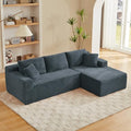 L Shaped Cloud Sectional Sofa for Living Room Boneless Couches by EAFURN