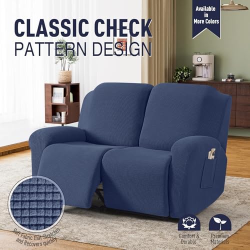 TAOCOCO Stretch Loveseat Recliner Covers 6 Piece - Image 2