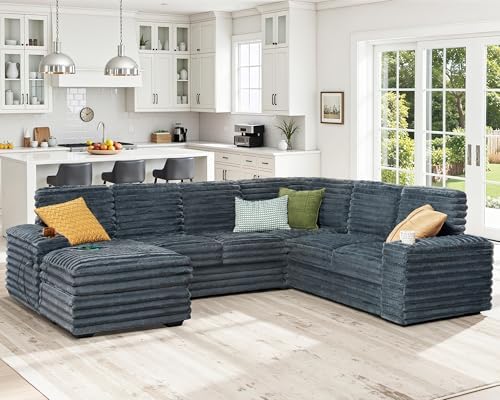112" Sectional Couch, U Shaped Couch by AMERLIFE