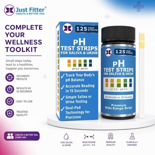 pH Test Strips for Testing Alkaline and Acid Levels in The Body. Track & - Image 4