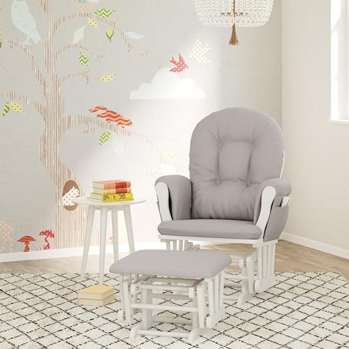 Storkcraft Premium Hoop Glider & Ottoman - Image 3