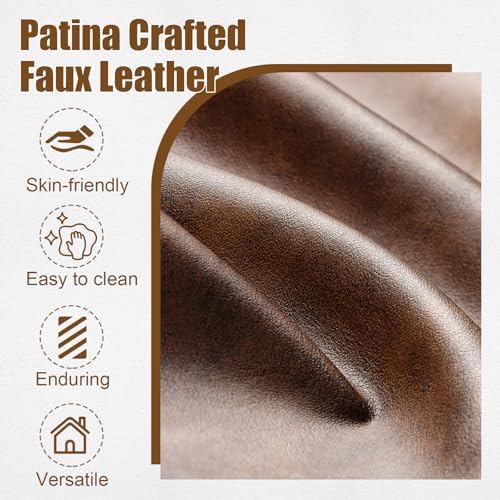 PrimeZone Faux Leather Mid-Century Modern Accent Chair - Image 5