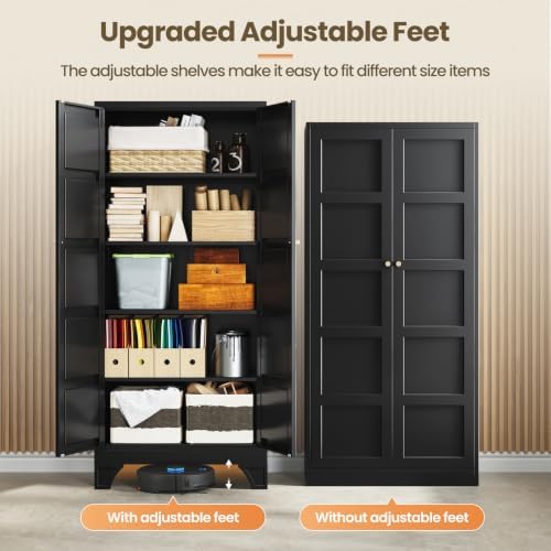 Yizosh Metal Pantry Cabinet - Image 6