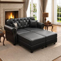 63'' Faux Leather Chesterfield Loveseat Sofa by SmartEdge