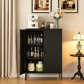 Metal Locker Cabinet, 3 Tier Modern Storage Freestanding Sideboard by XIOMIOHTRQ