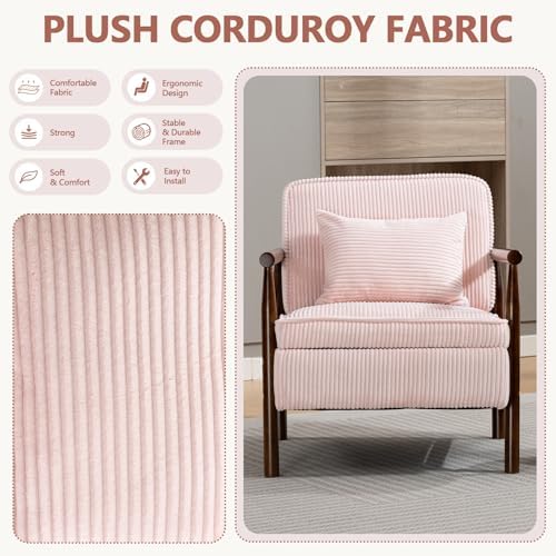 HRVEOCEI Pink Accent Chair - Image 6