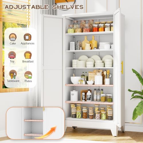 winiowa Metal Pantry Storage Cabinet - Image 3