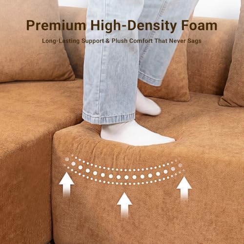 Claiks 142" Cloud Boneless Couch, L-Shape Right Chaise - Image 5