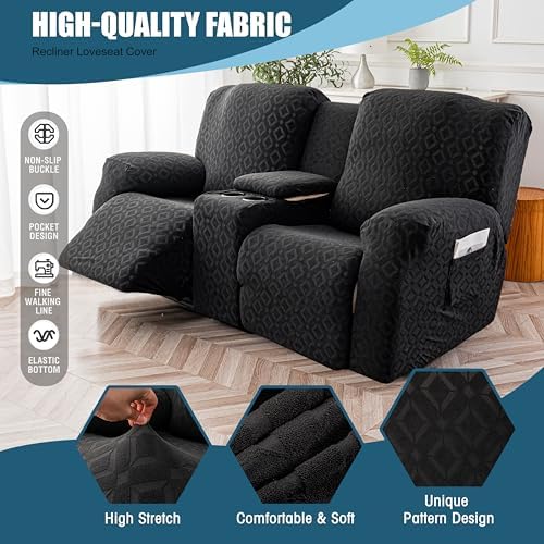 Genina Waterproof Recliner Loveseat Cover, 2 Seat - Image 4
