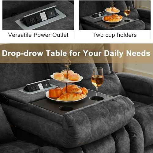 URRED Power Loveseat Recliner Sofa - Image 7
