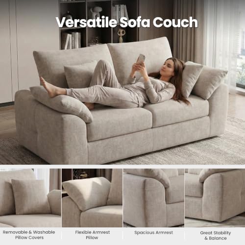 75.6" Cloud Boneless Sofa, Loveseat Couches - Image 3