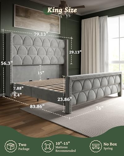 OHOHOLIVE King Size Bed Frame - Image 2