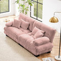 Modular Sectional Sofa for Living Room, 94.4" Comfy Cloud Couch, 2 Seater Pink by Wunlerlant
