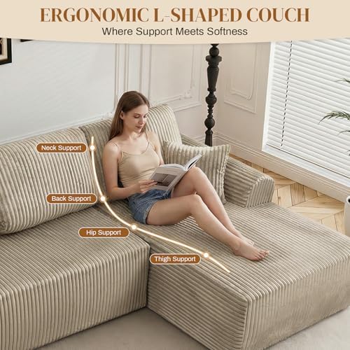 110" Boneless Cloud Sectional Couches - Image 5