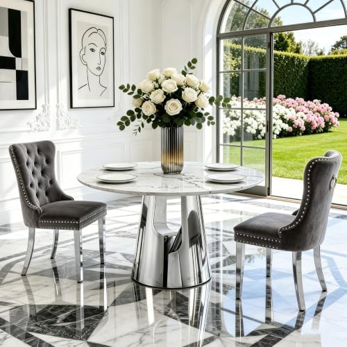 45” Round Dining Table Set For 2, Kitchen Table by Unknown