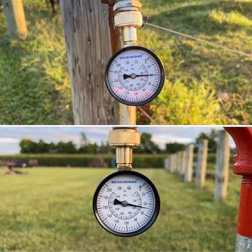 MEASUREMAN 2-1/2'' Water Pressure Test Gauge, 0-200 Psi, 3/4" Female Garden - Image 5