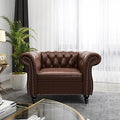 ORRD Chesterfield Chair, Modern Leather Tufted Accent Sofa Couch Chair by ORRD