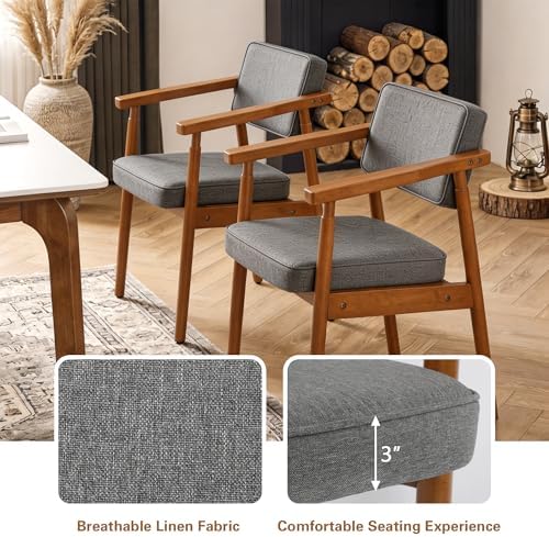LSSPAID Mid Century Dining Chair Set of 1, Farmhouse Dining Room Chairs - Image 3