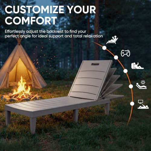 Homall Patio Chaise Lounge Chairs Set of 2, Outdoor Lightweight Lounge Chairs - Image 5