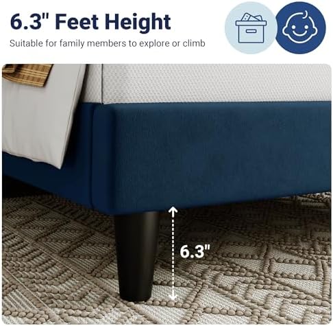 Allewie Twin Bed Frame/Velvet Upholstered Bed Frame - Image 5