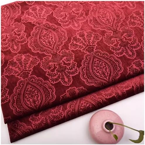 Velvet Upholstery Fabric, 57in Embossed Velvet 3D Fabric, Solid Color, by Unknown