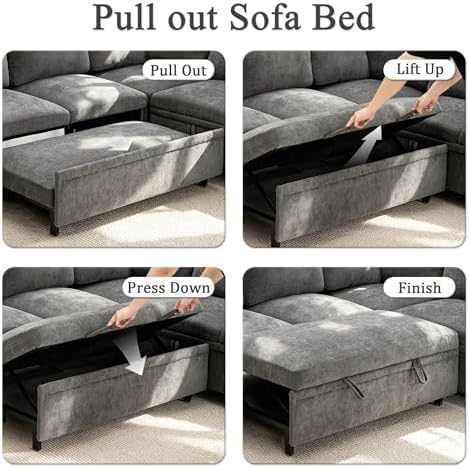 Modern L-Shape Sleeper Sofa - Image 6