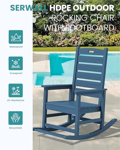 SERWALL HDPE Outdoor Rocking Chair - Image 4