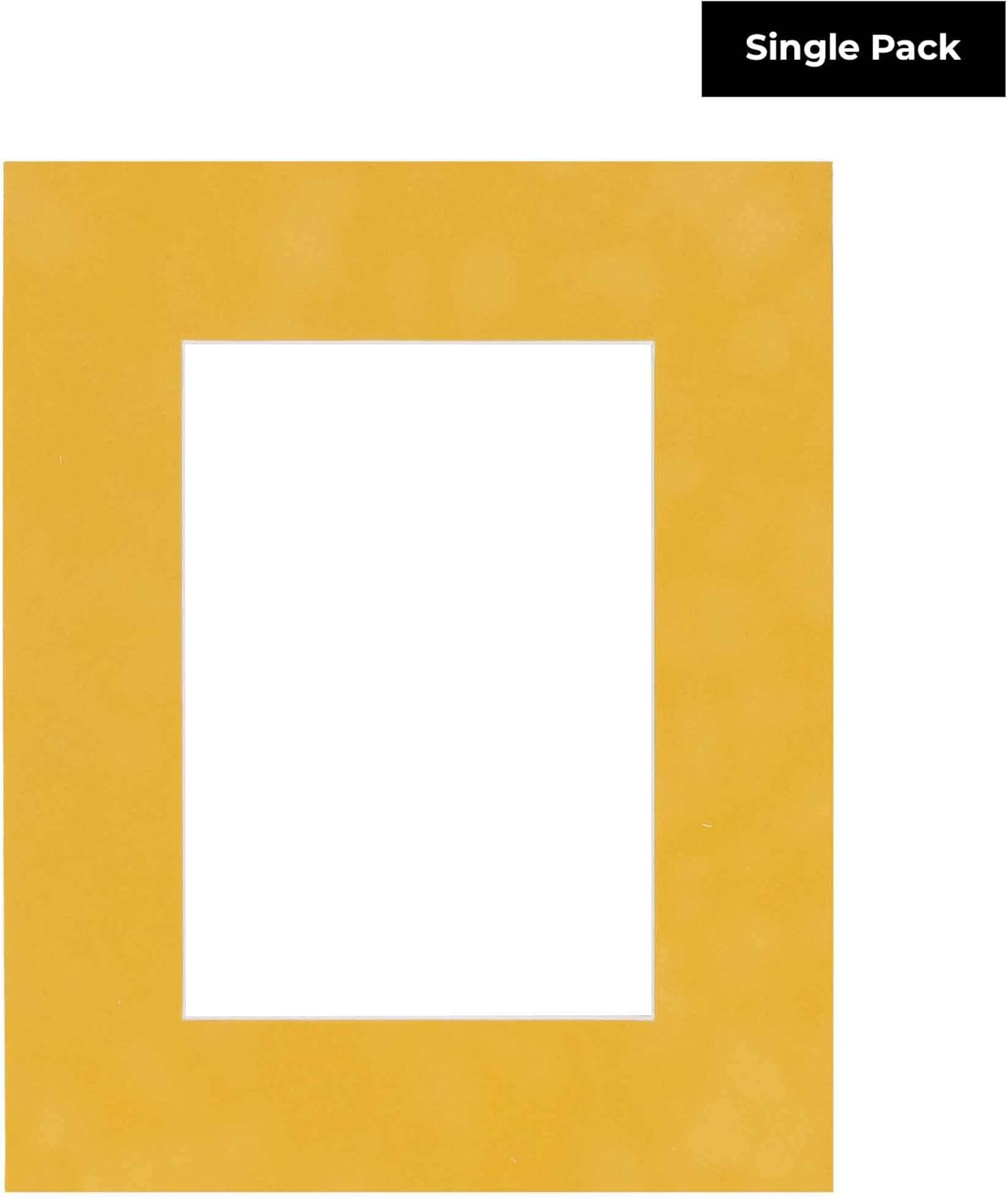 8.5x11 Mat Bevel Cut for 7x9 Photos - Acid Free Sunrise Yellow Suede Precut Matboard - For Pictures, Photos, Framing - 4-ply Thickness