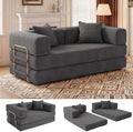 WEUP 5-in-1 Convertible Sofa Bed, Corduroy Floor Sofa Loveseat Sleeper by Unknown