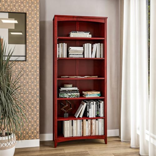 Camaflexi Shaker Style 6 Shelf Bookcase/Solid Wood / 72" High/Adjustable by Camaflexi