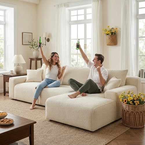 Homkdom Modular Sectional Sofa for Apartment, Right Facing - Image 4