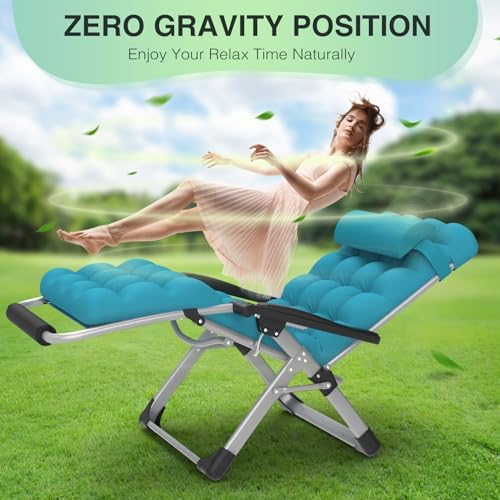 Suteck Oversized Zero Gravity Chair, 29In XL Lounge Chairs - Image 6