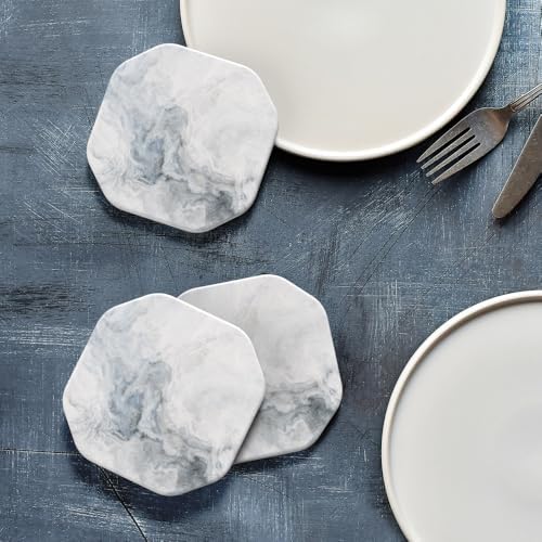 UMIRRO Absorbent Ceramic Stone Coasters Set of 6 - Image 4