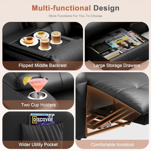RV Loveseat Recliner Sofa, Wall Hugger Reclining RV Couch - Image 6